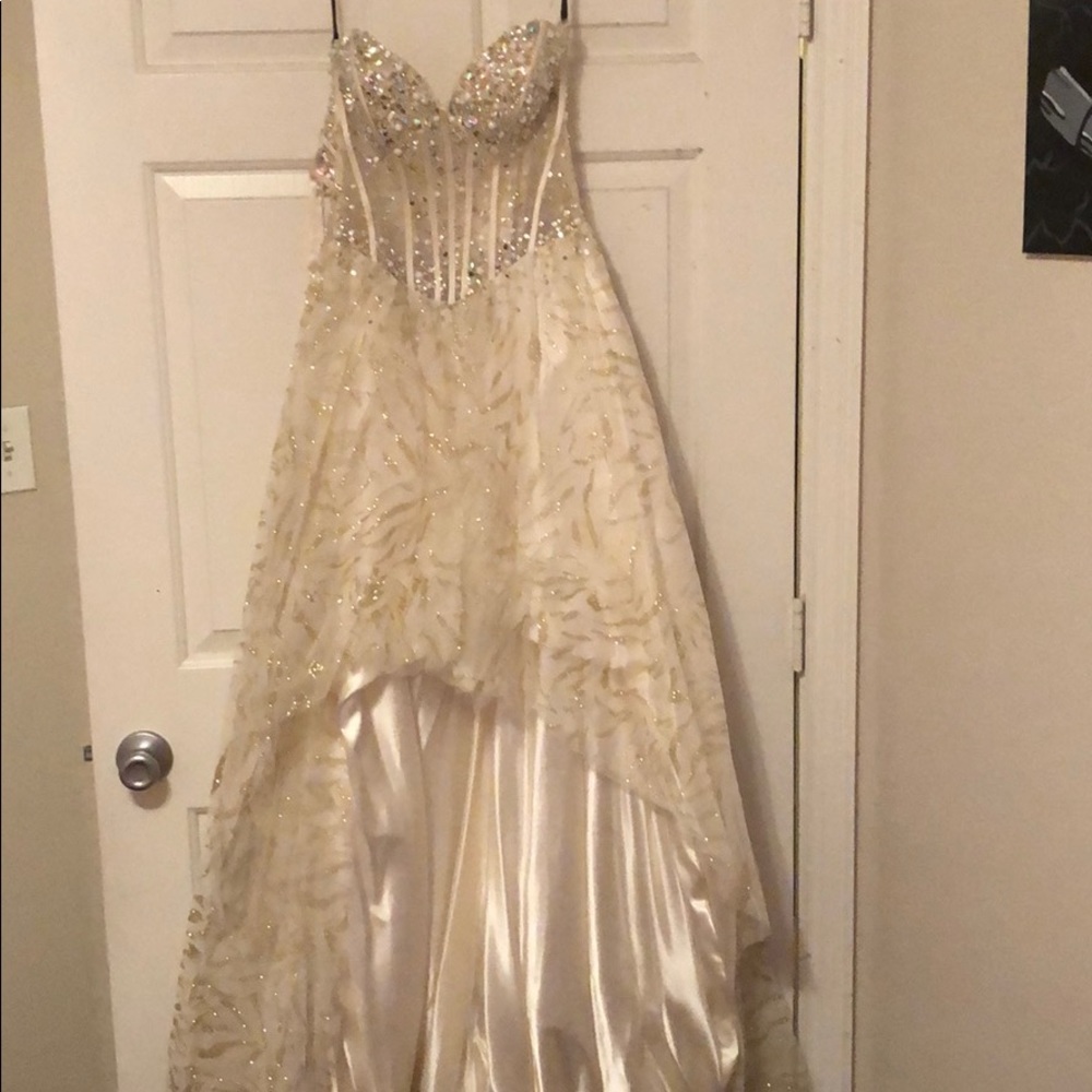 Gold prom dress